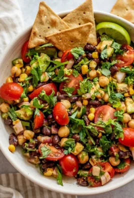 Colorful Chili Lime Bean Salad with fresh ingredients and vibrant flavors