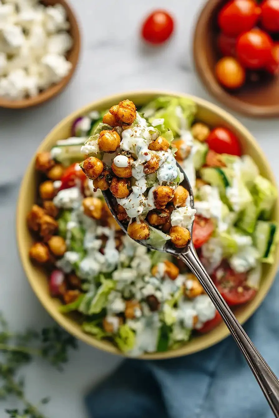 Complete Mediterranean Roasted Chickpea Bowl - FlirtyFood