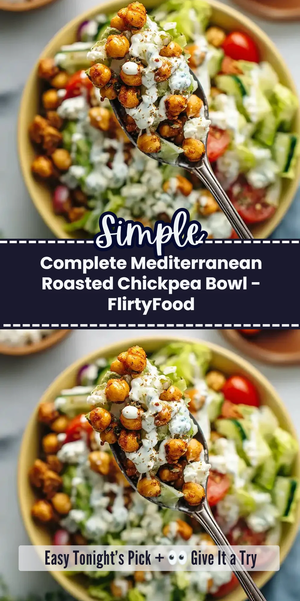 Complete Mediterranean Roasted Chickpea Bowl - FlirtyFood