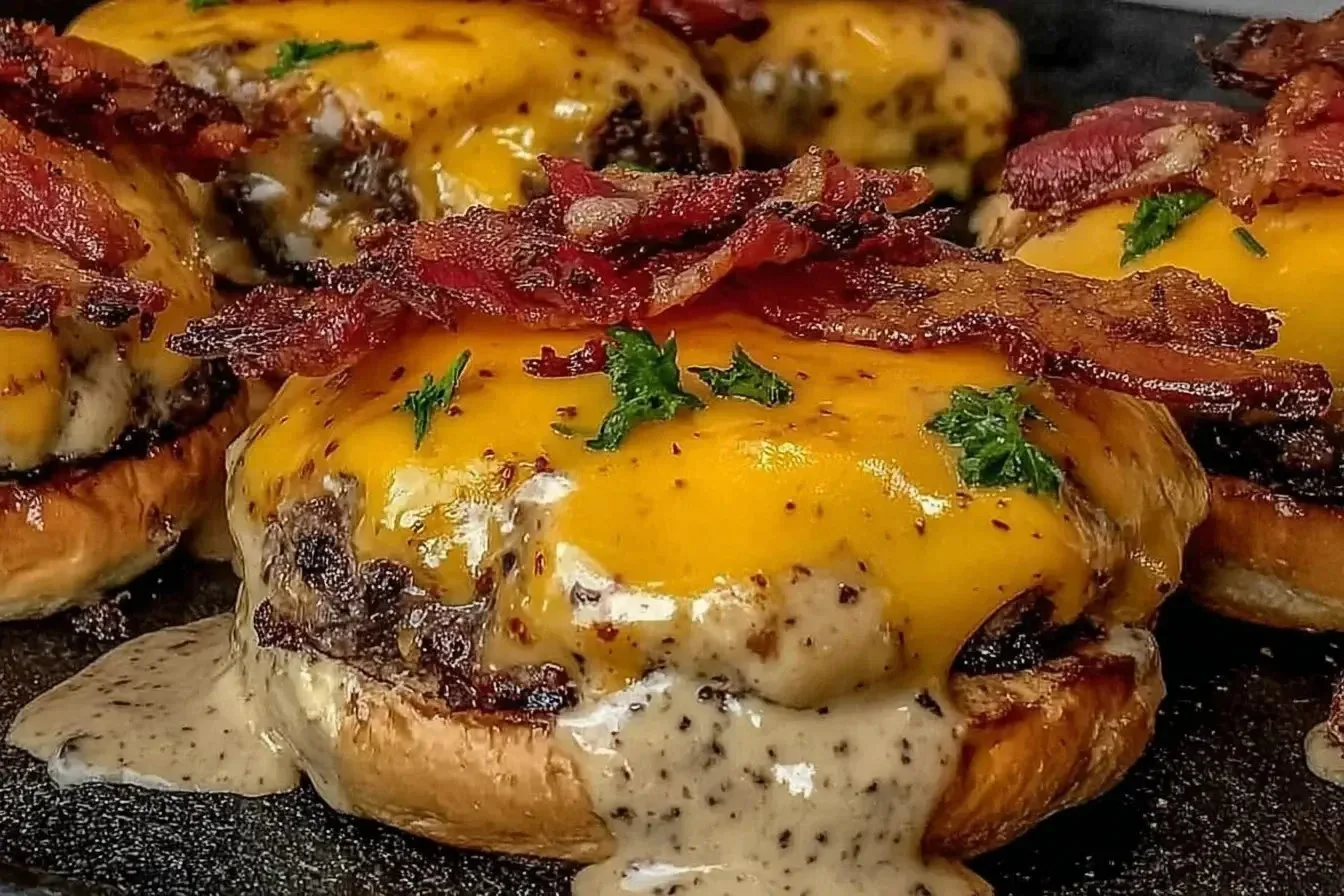 Delicious Crack Burgers with juicy patties and flavorful toppings