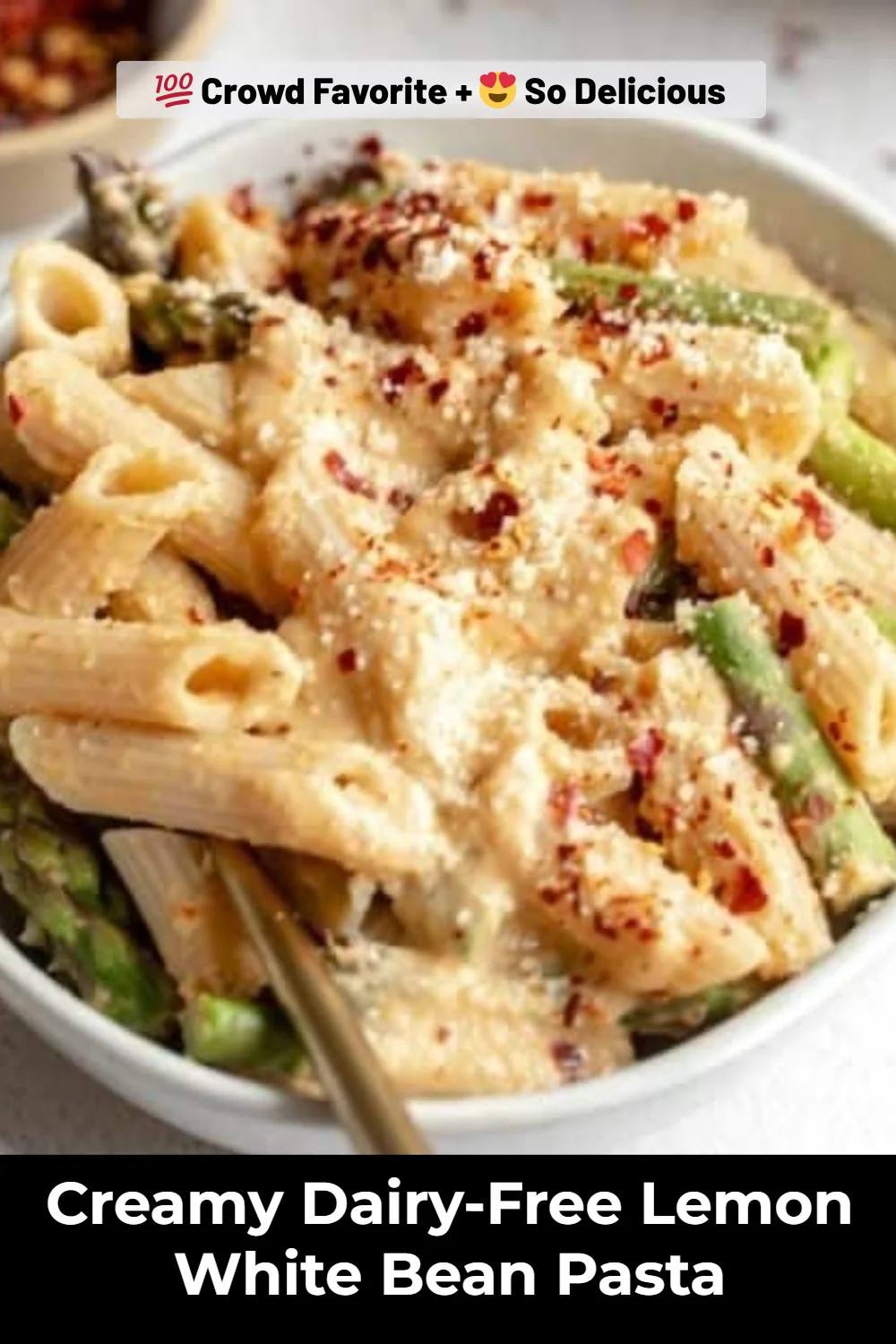 Creamy Dairy-Free Lemon White Bean Pasta