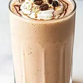 Creamy iced coffee breakfast smoothie ready to energize your morning