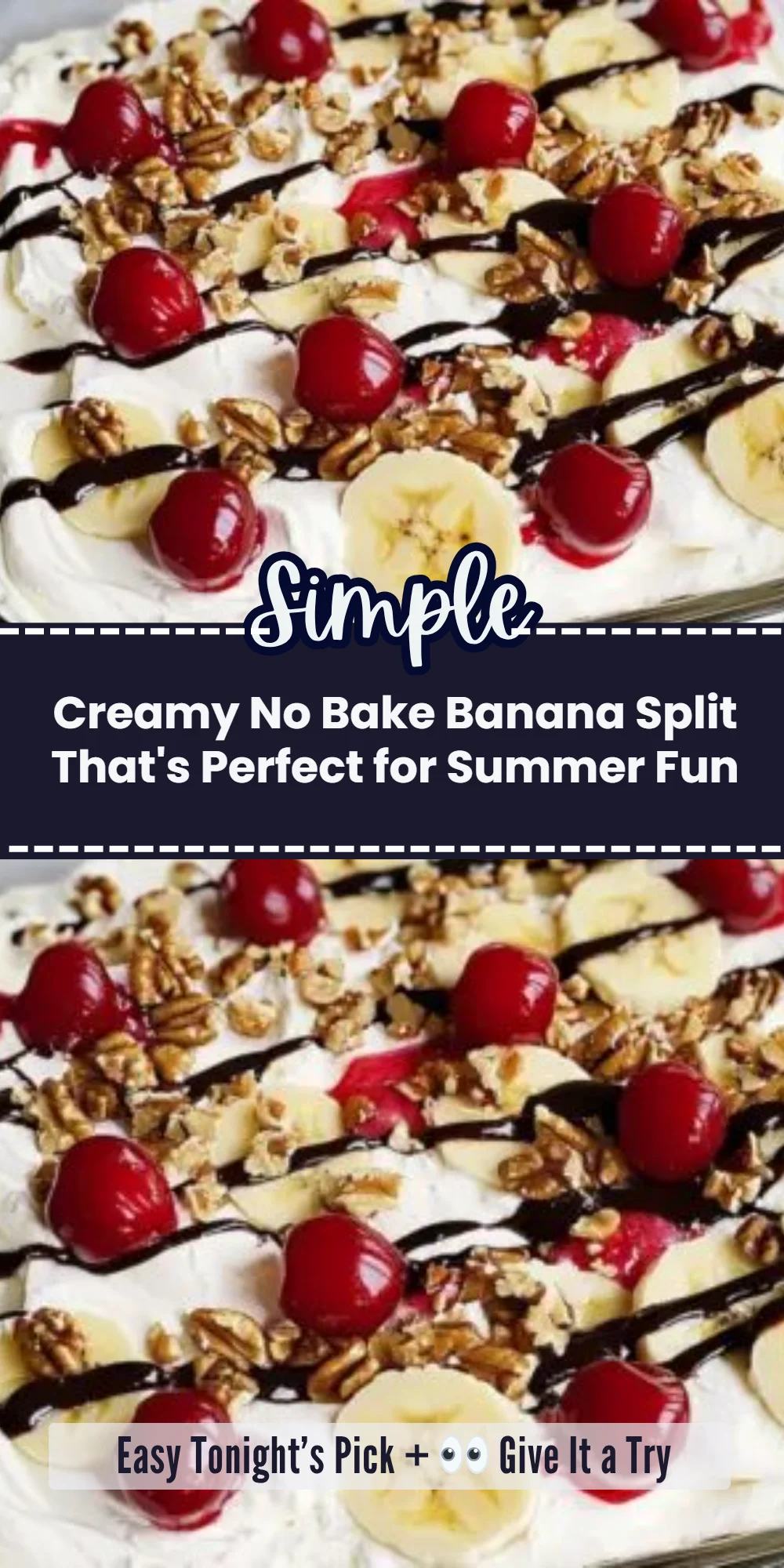 Creamy No Bake Banana Split That's Perfect for Summer Fun