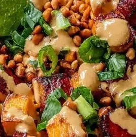 Delicious Thai Peanut Sweet Potato Buddha Bowl for quick dinner meals