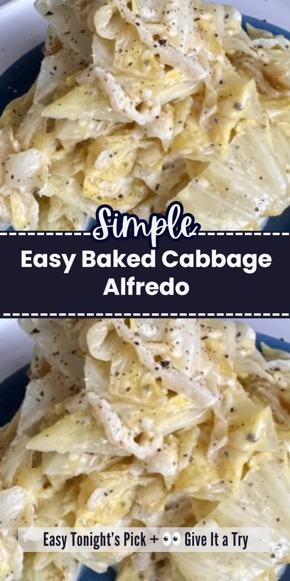 Easy Baked Cabbage Alfredo