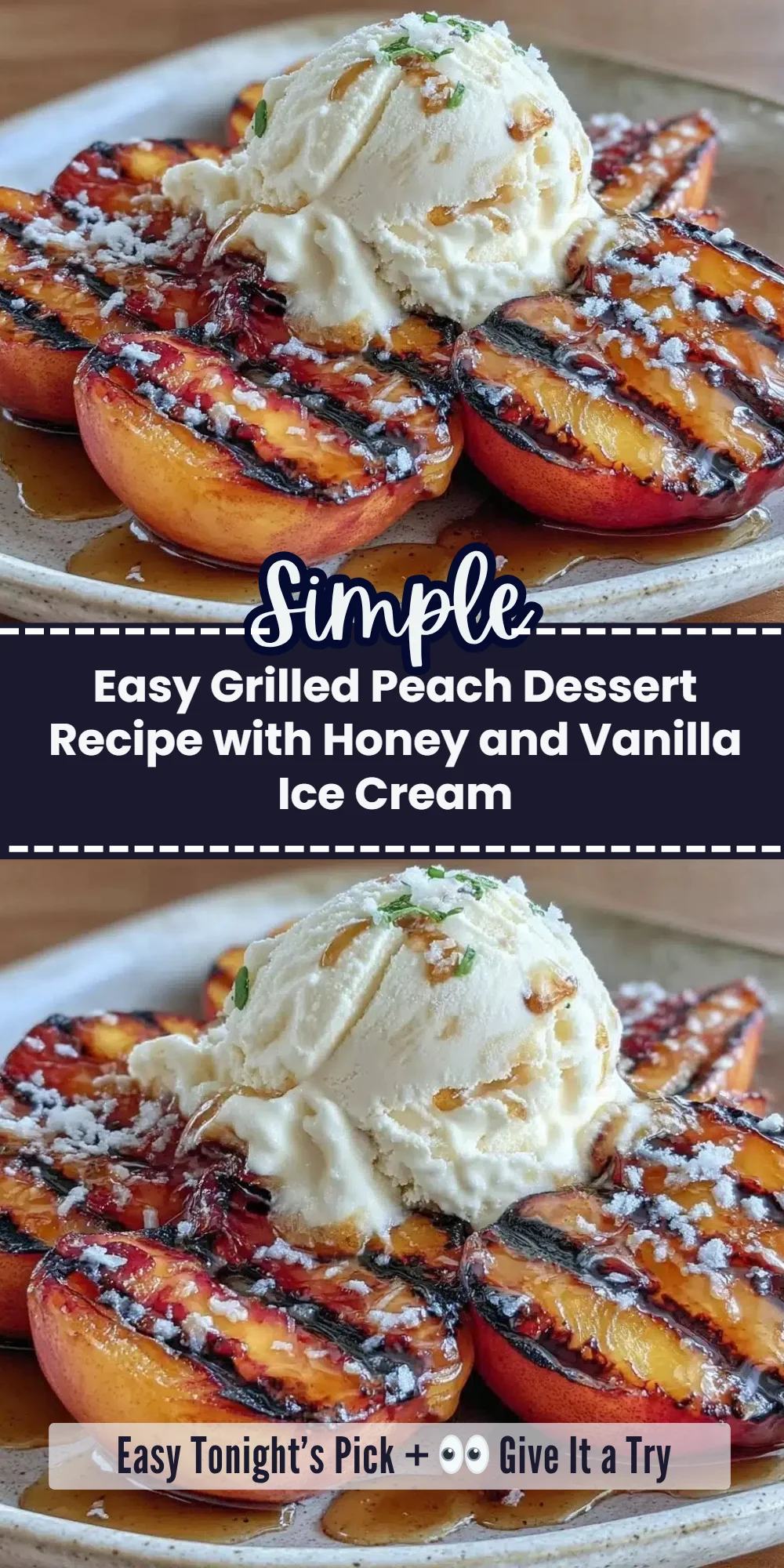Easy Grilled Peach Dessert Recipe with Honey and Vanilla Ice Cream