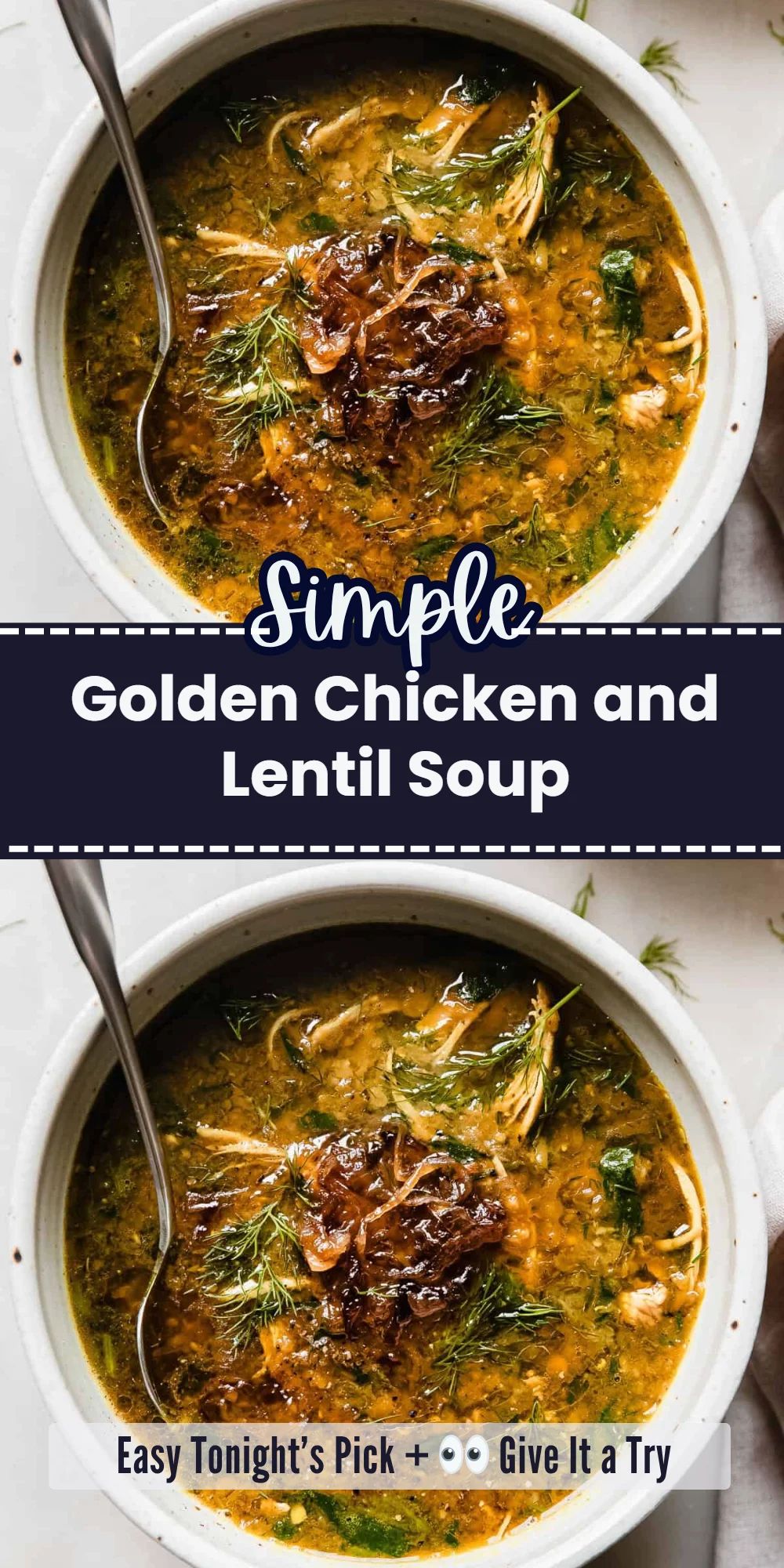 Golden Chicken and Lentil Soup