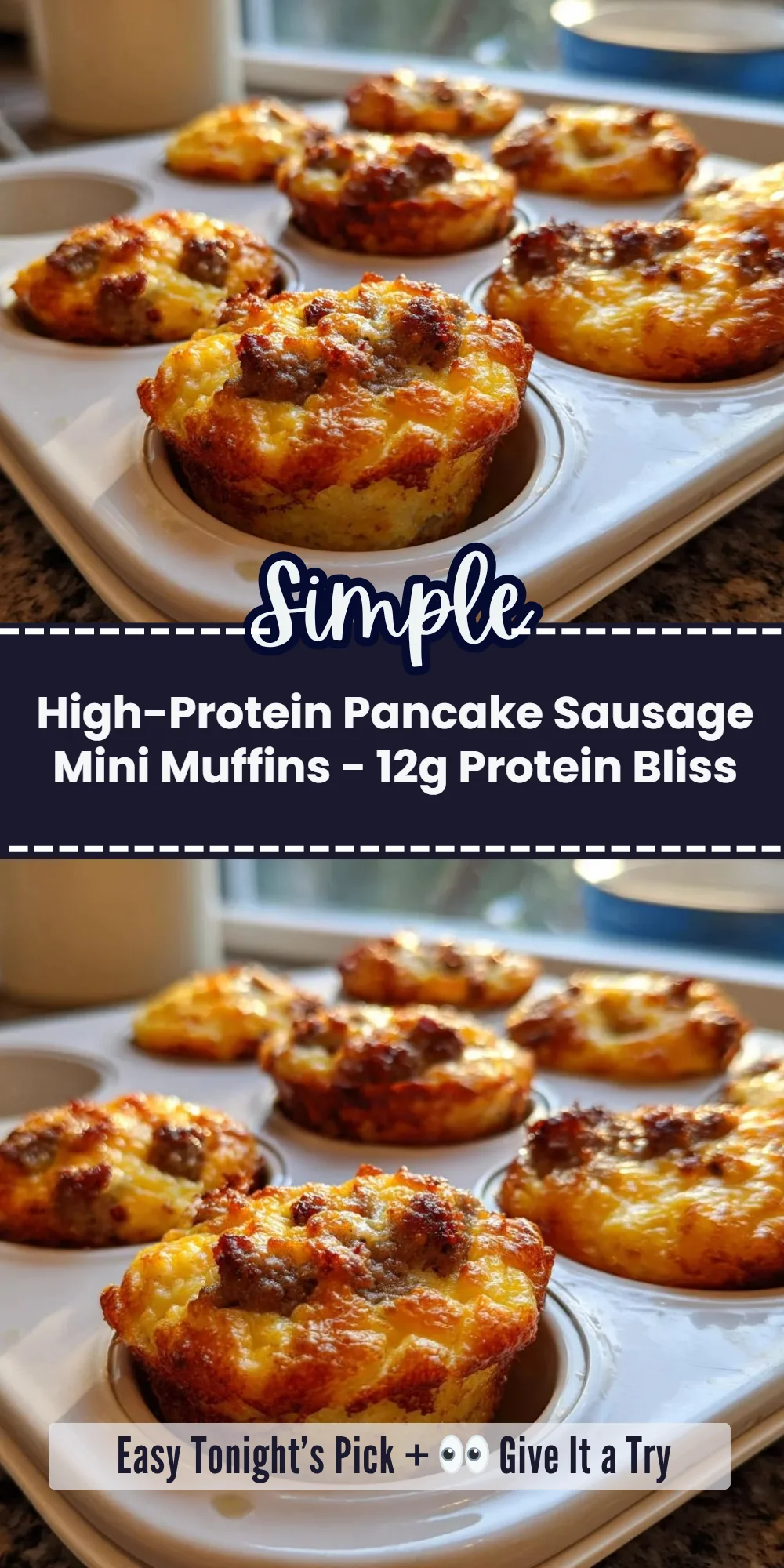 High-Protein Pancake Sausage Mini Muffins - 12g Protein Bliss