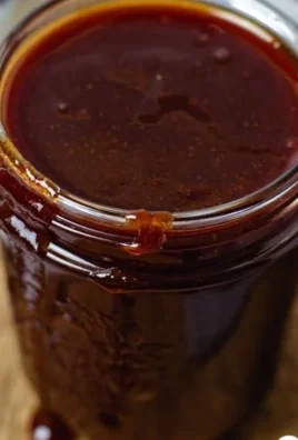 Delicious homemade BBQ sauce in a glass jar