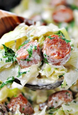 Delicious Keto Cajun Sausage Alfredo dish served in a bowl