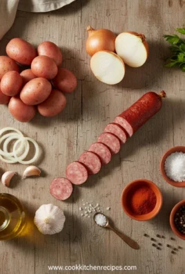 One Pan Kielbasa and Potatoes - Quick and easy dinner recipe