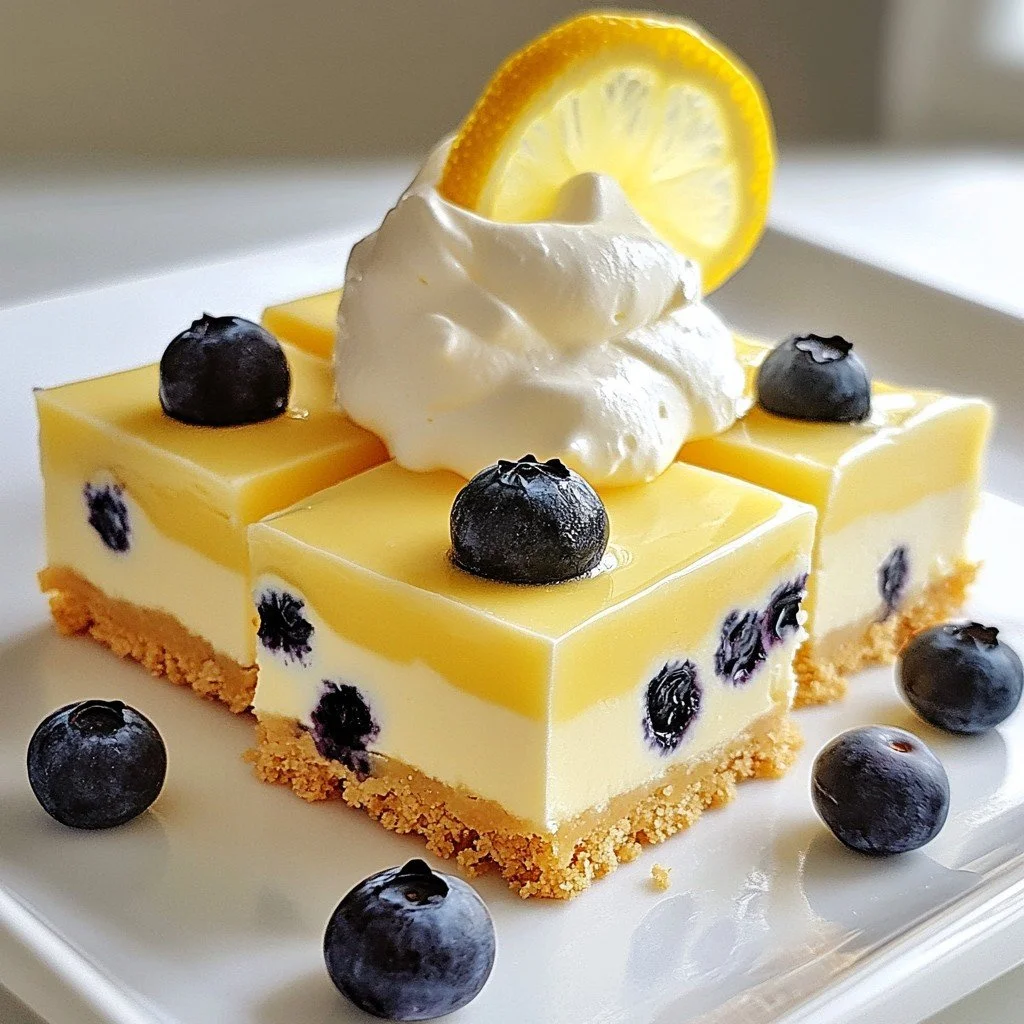 Quick No-Bake Lemon Blueberry Icebox Bars