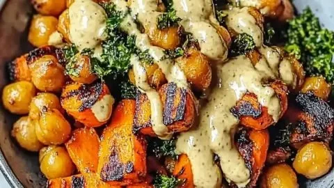 Roasted Carrot and Chickpea Bowl: A Colorful Vegan Delight