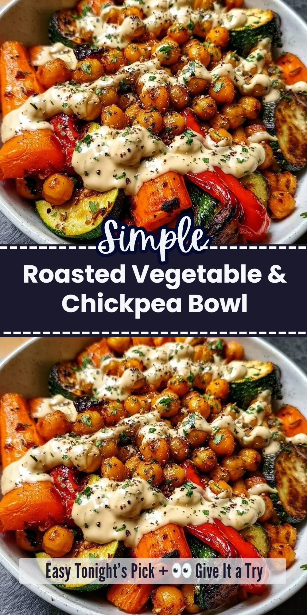Roasted Vegetable & Chickpea Bowl