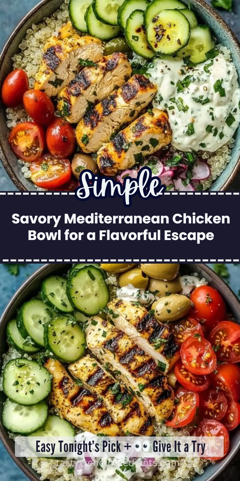 Savory Mediterranean Chicken Bowl for a Flavorful Escape