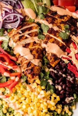 Spicy Southwest Avocado Chicken Salad with fresh ingredients and vibrant colors.