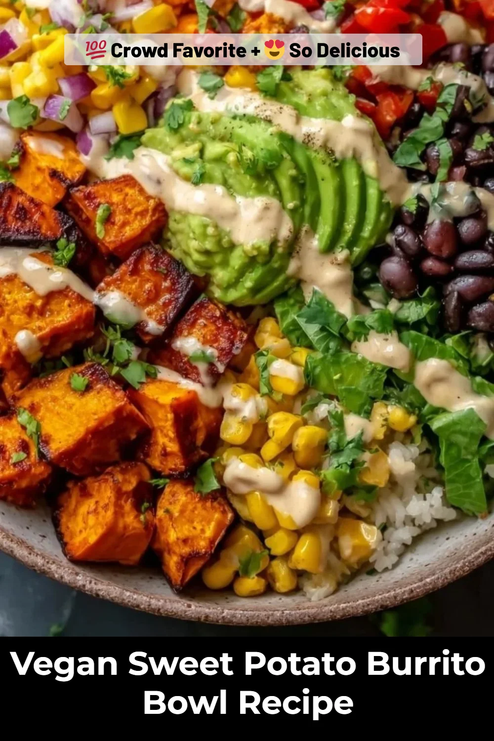 Vegan Sweet Potato Burrito Bowl Recipe