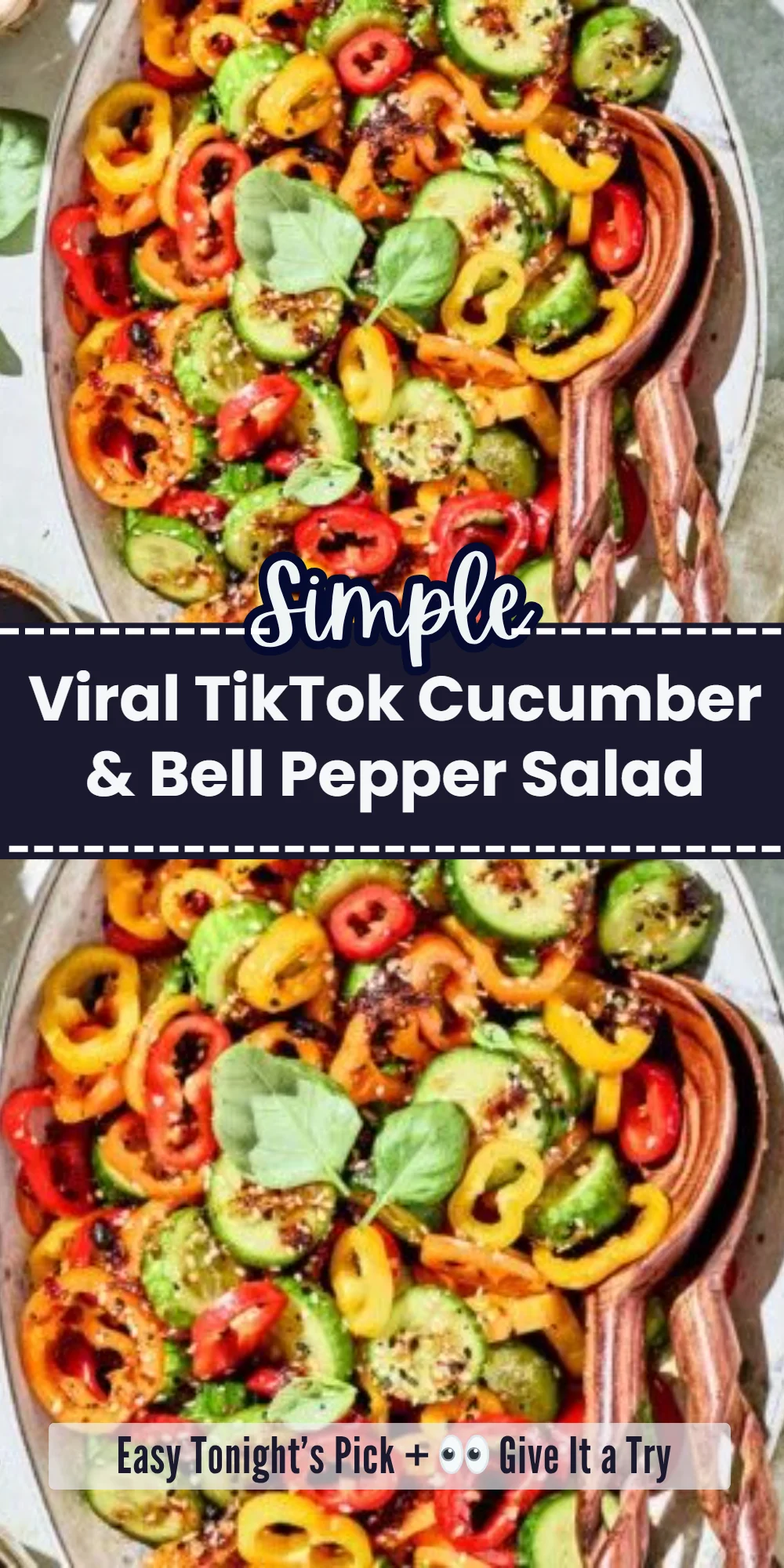 Viral TikTok Cucumber & Bell Pepper Salad