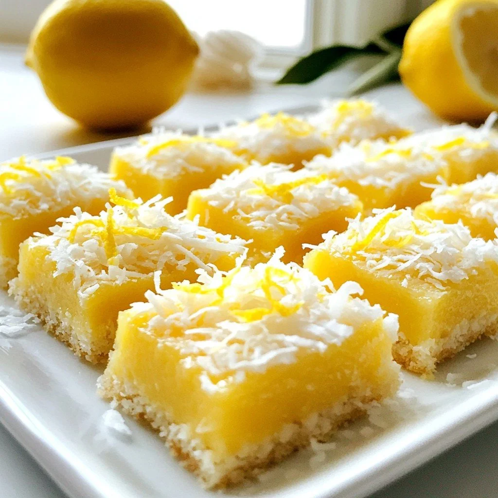 Zesty No-Bake Lemon Coconut Squares
