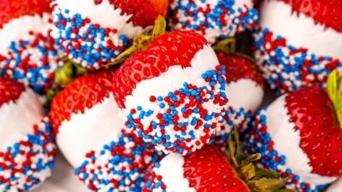 4th of July Chocolate Covered Strawberries