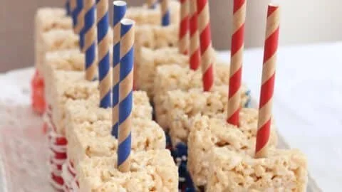 American Flag Rice Krispie Treats
