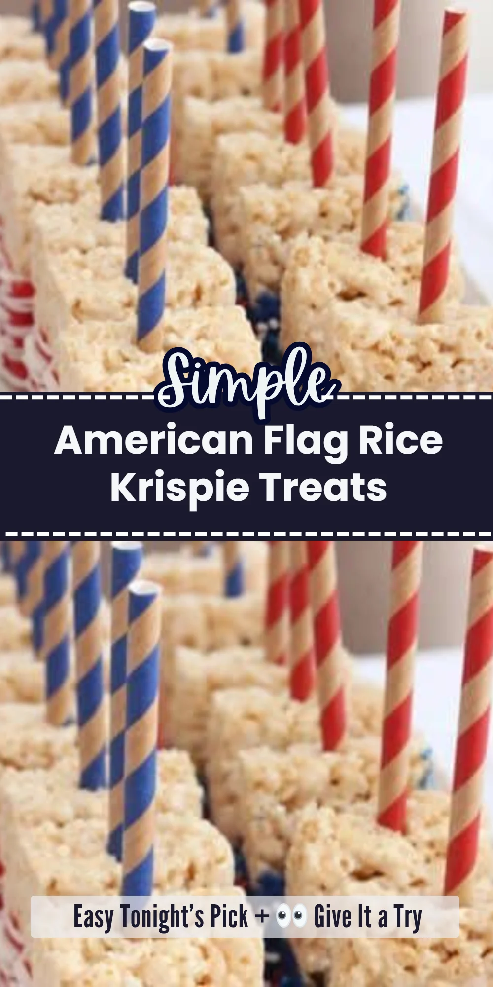 American Flag Rice Krispie Treats