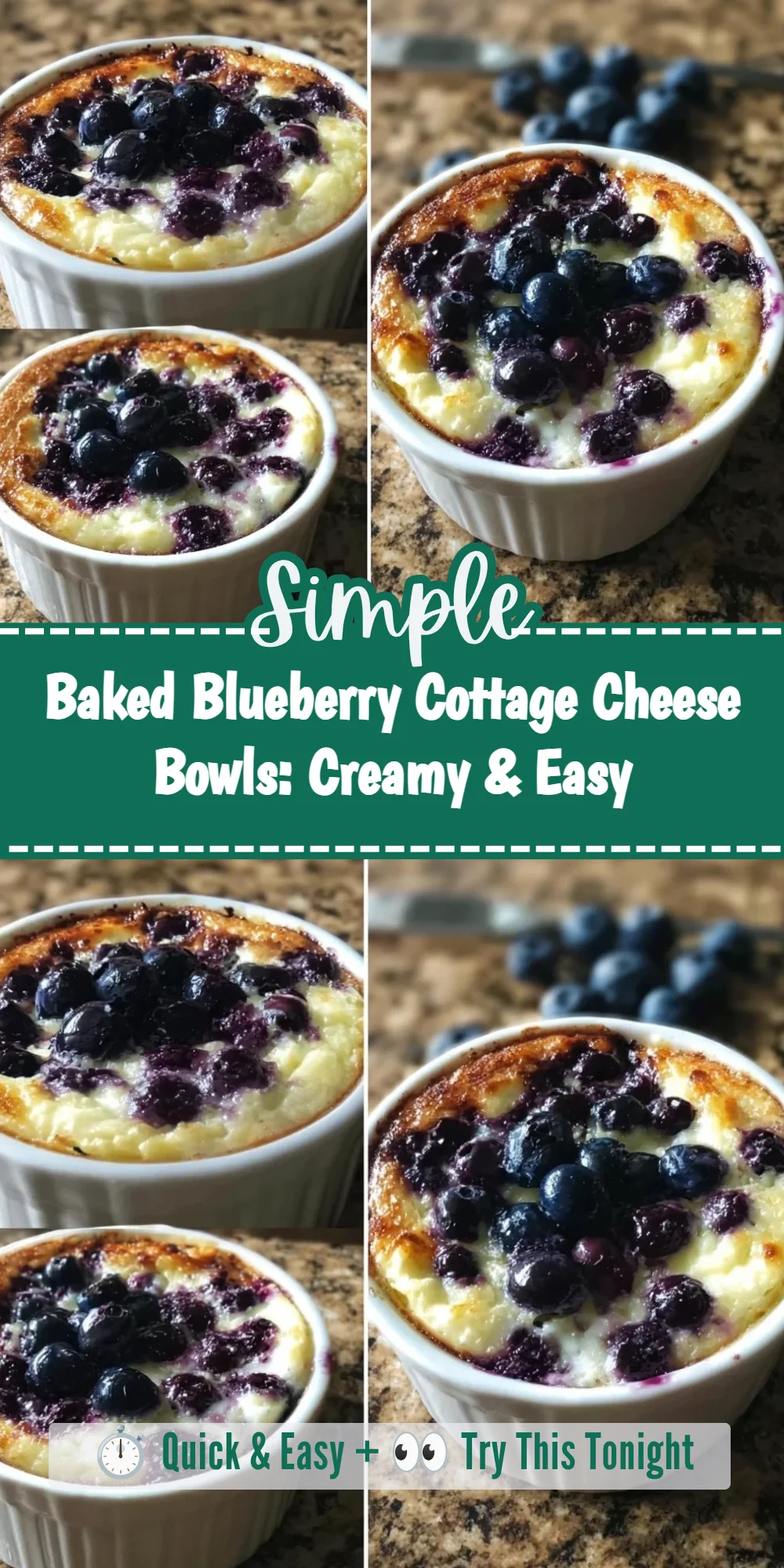 Baked Blueberry Cottage Cheese Bowls: Creamy & Easy