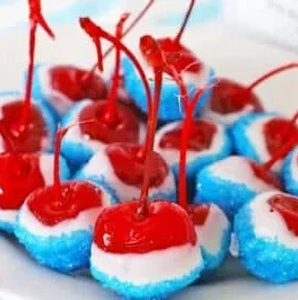 Boozy cherry bombs recipe with vibrant cherries and cocktails.