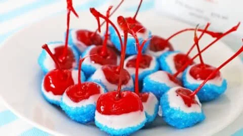 Boozy cherry bombs recipe with vibrant cherries and cocktails.