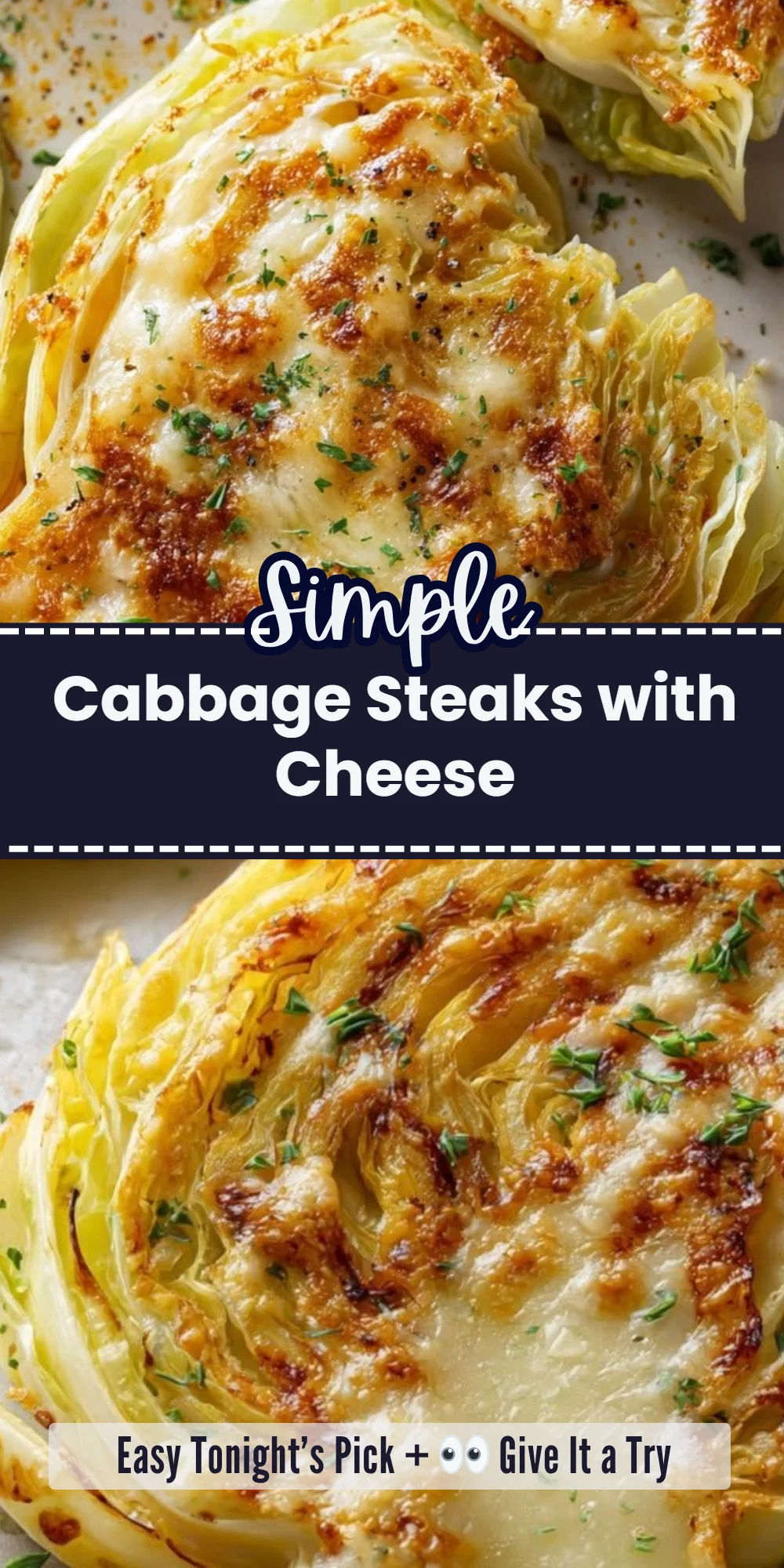 Cabbage Steaks with Cheese
