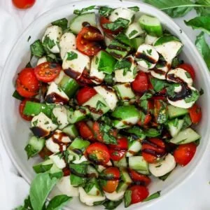 Caprese Salad with Cucumbers