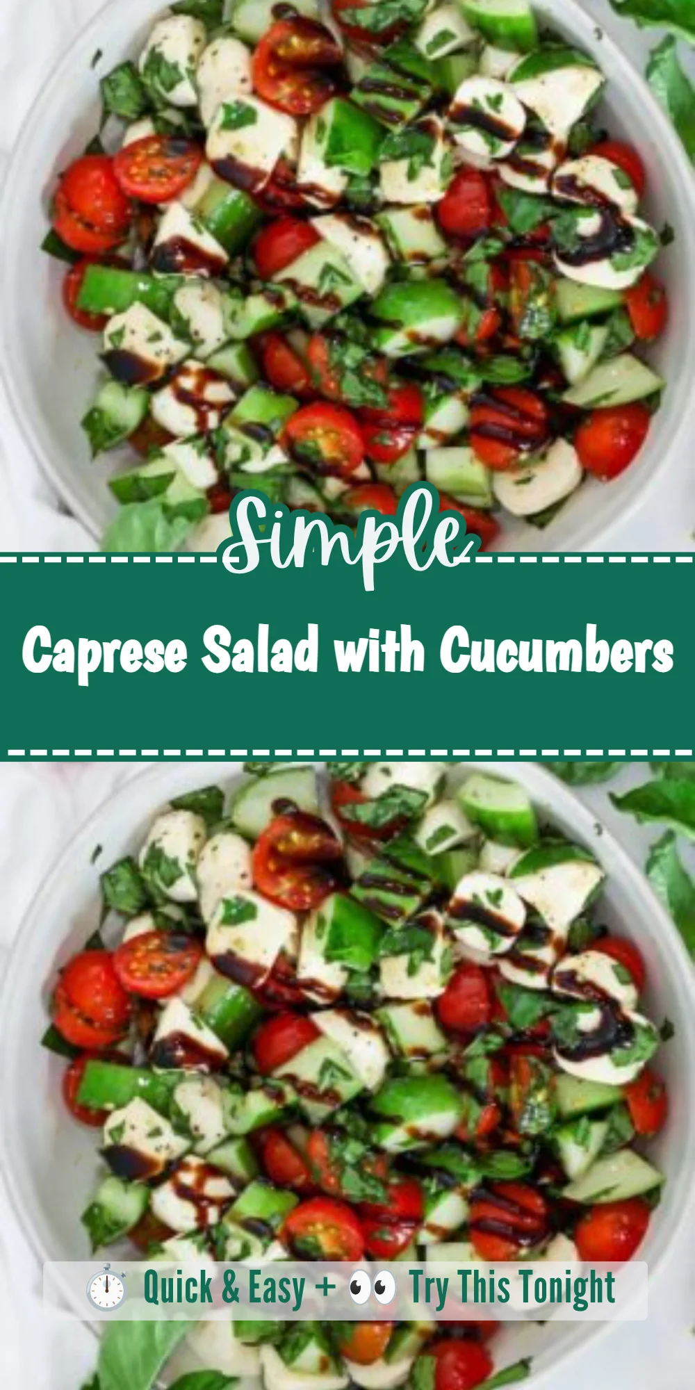 Caprese Salad with Cucumbers
