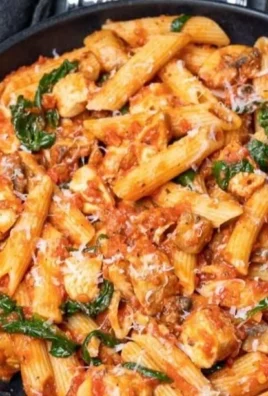 A flavorful dish of Chicken Tomato Pasta topped with fresh herbs.