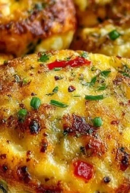 Delicious Cottage Cheese Egg Muffins baked in a muffin tin