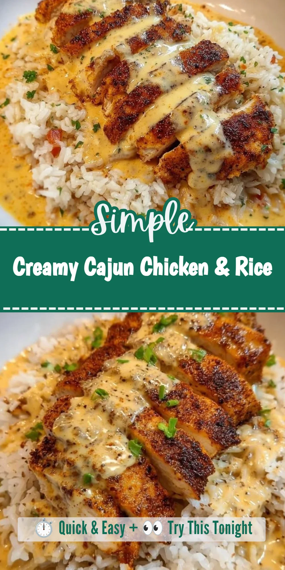 Creamy Cajun Chicken & Rice