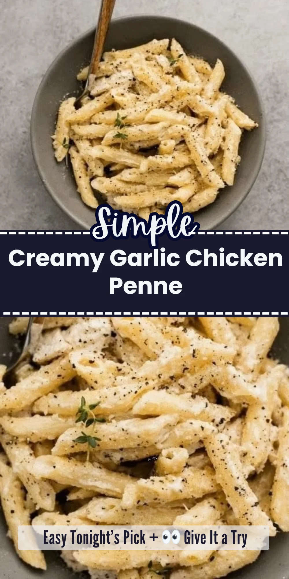 Creamy Garlic Chicken Penne