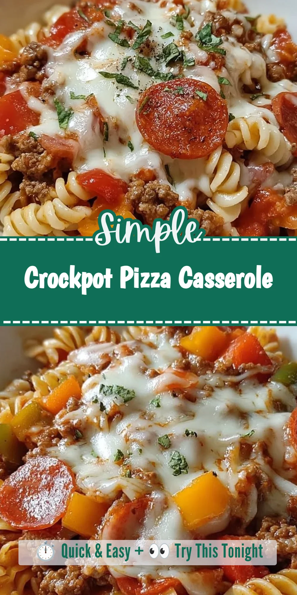 Crockpot Pizza Casserole