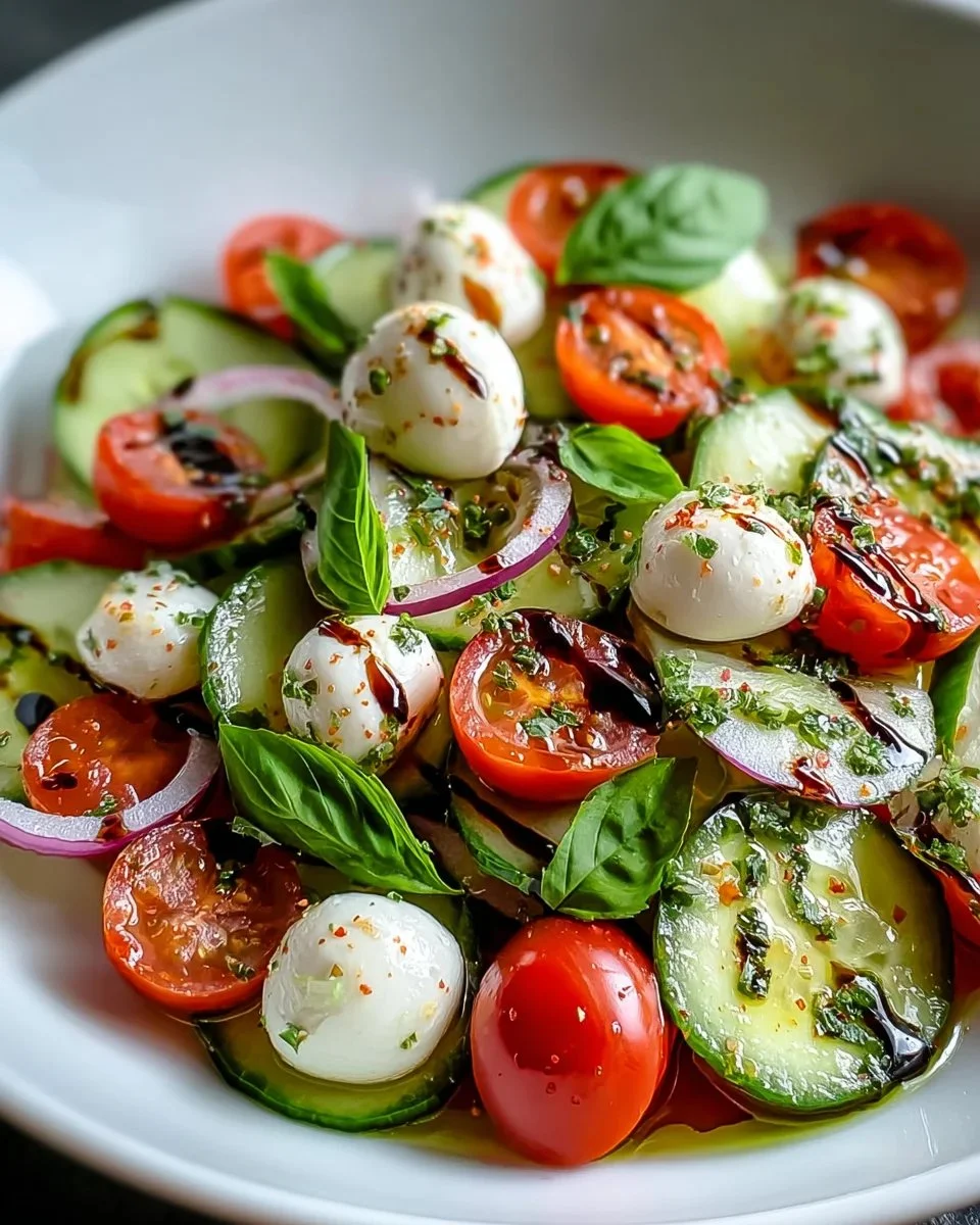 Cucumber Caprese Salad: Fresh, Easy & Delicious!