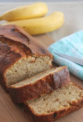Freshly baked easy banana bread loaf on a cooling rack