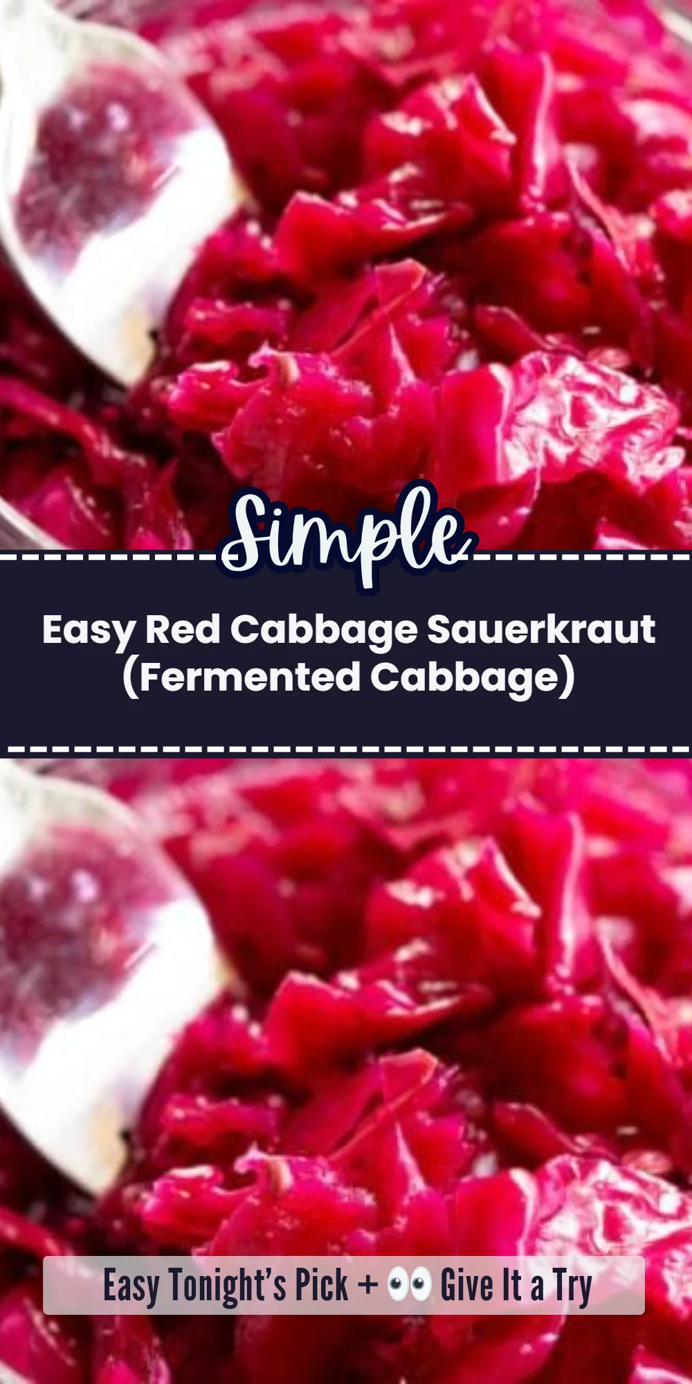 Easy Red Cabbage Sauerkraut (Fermented Cabbage)