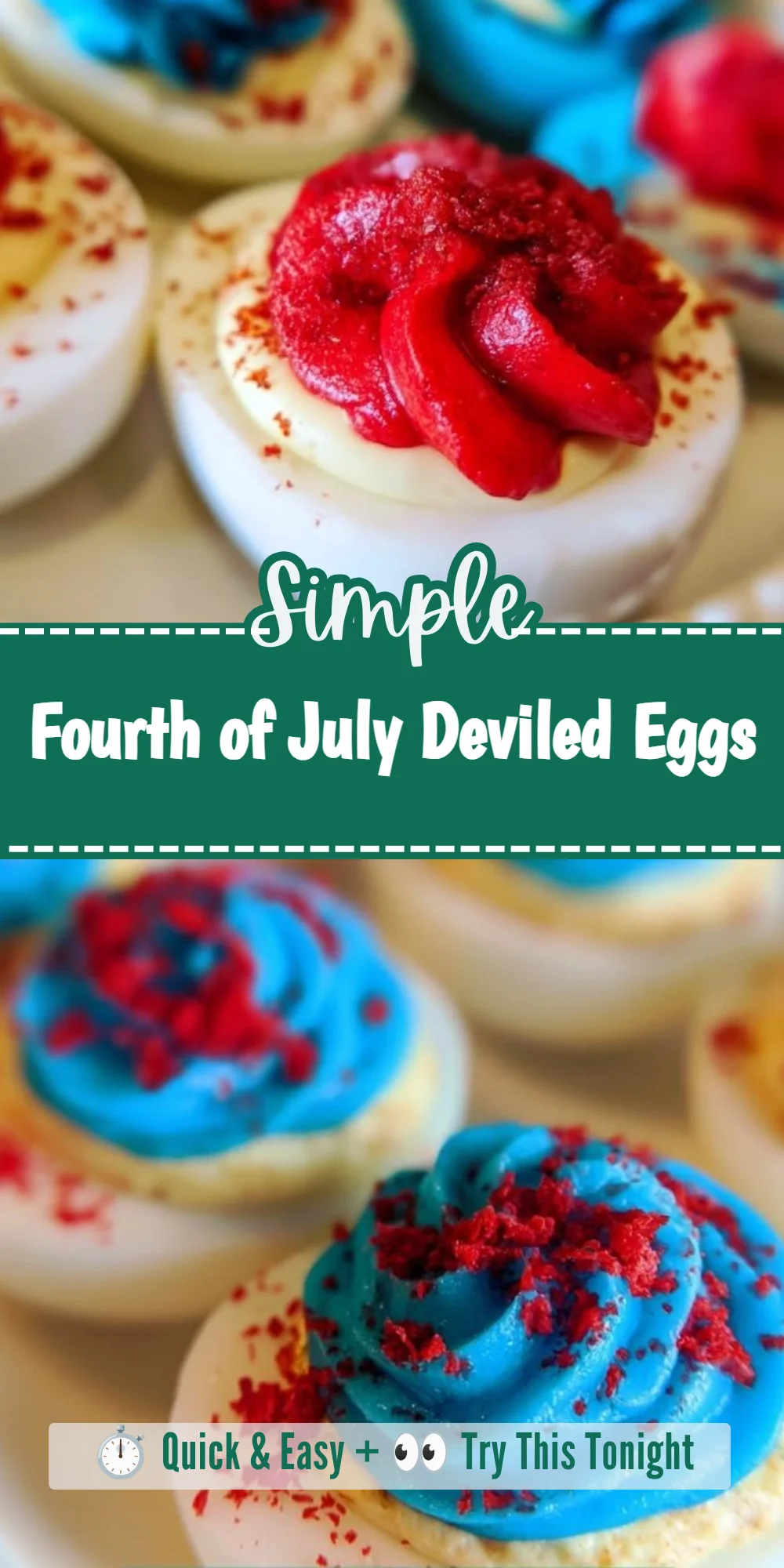 Fourth of July Deviled Eggs