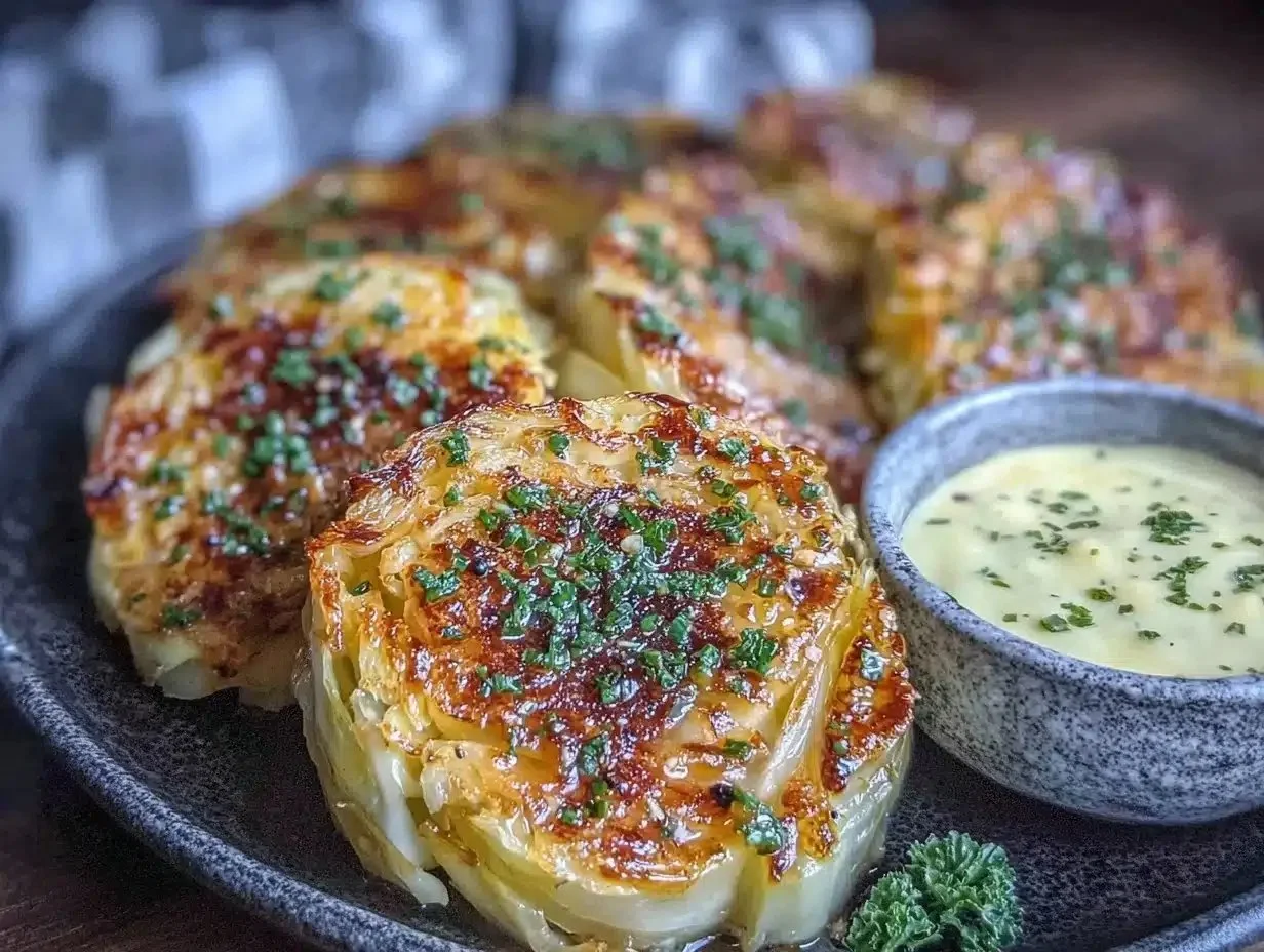 Garlic Oven Roasted Cabbage Steaks