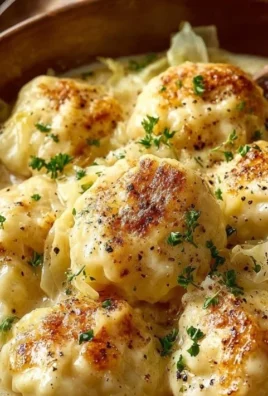 Delicious plate of German cabbage and dumplings served with herbs.
