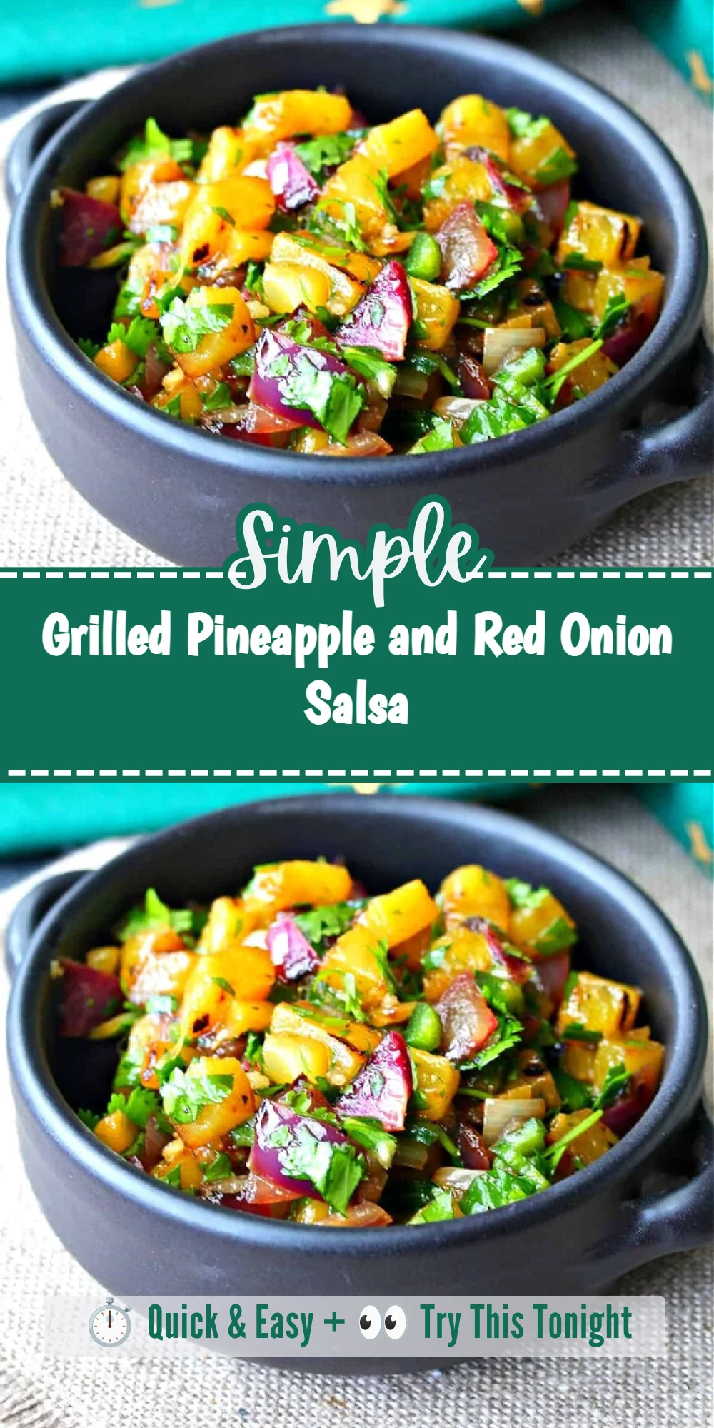 Grilled Pineapple and Red Onion Salsa