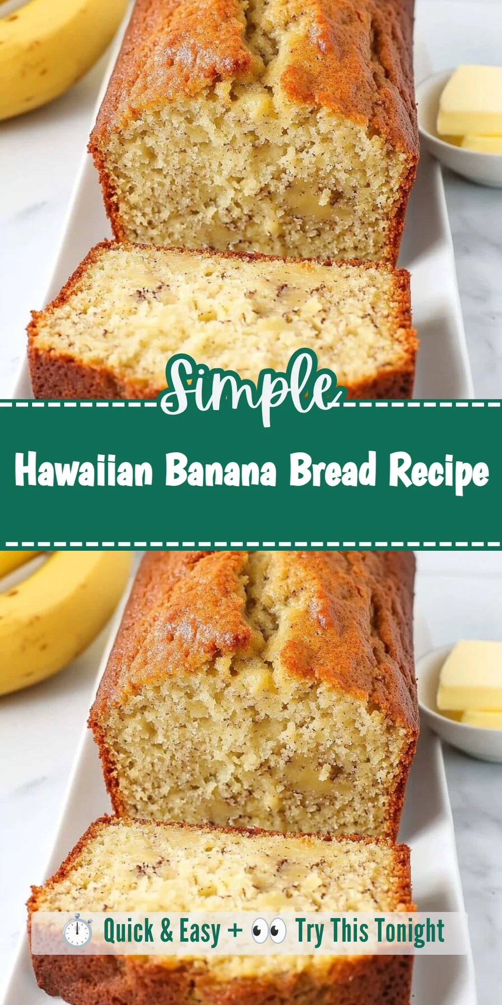 Hawaiian Banana Bread Recipe