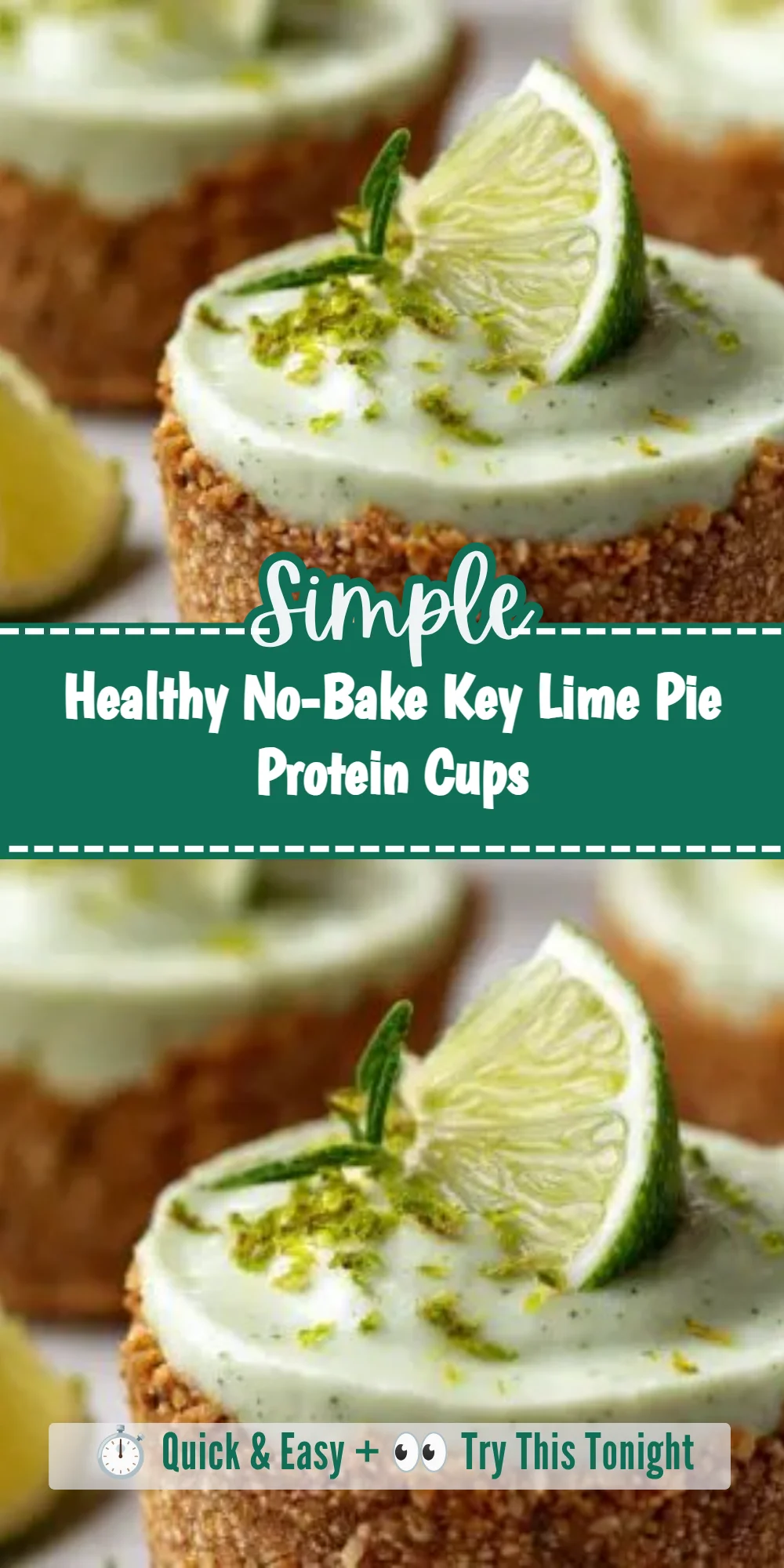 Healthy No-Bake Key Lime Pie Protein Cups