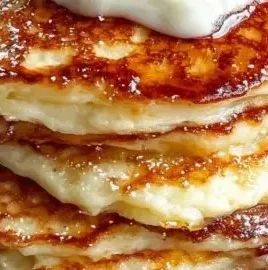 High-protein cottage cheese pancakes on a plate with fresh toppings.