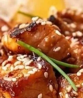 Delicious Honey Garlic Salmon Bites served on a plate