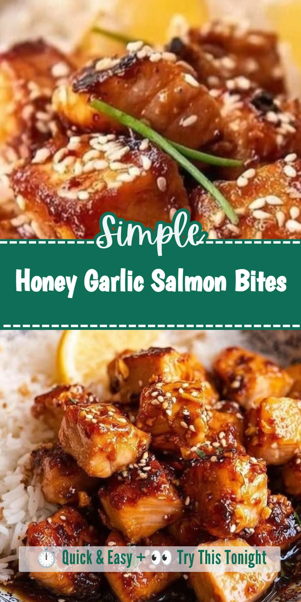 Honey Garlic Salmon Bites
