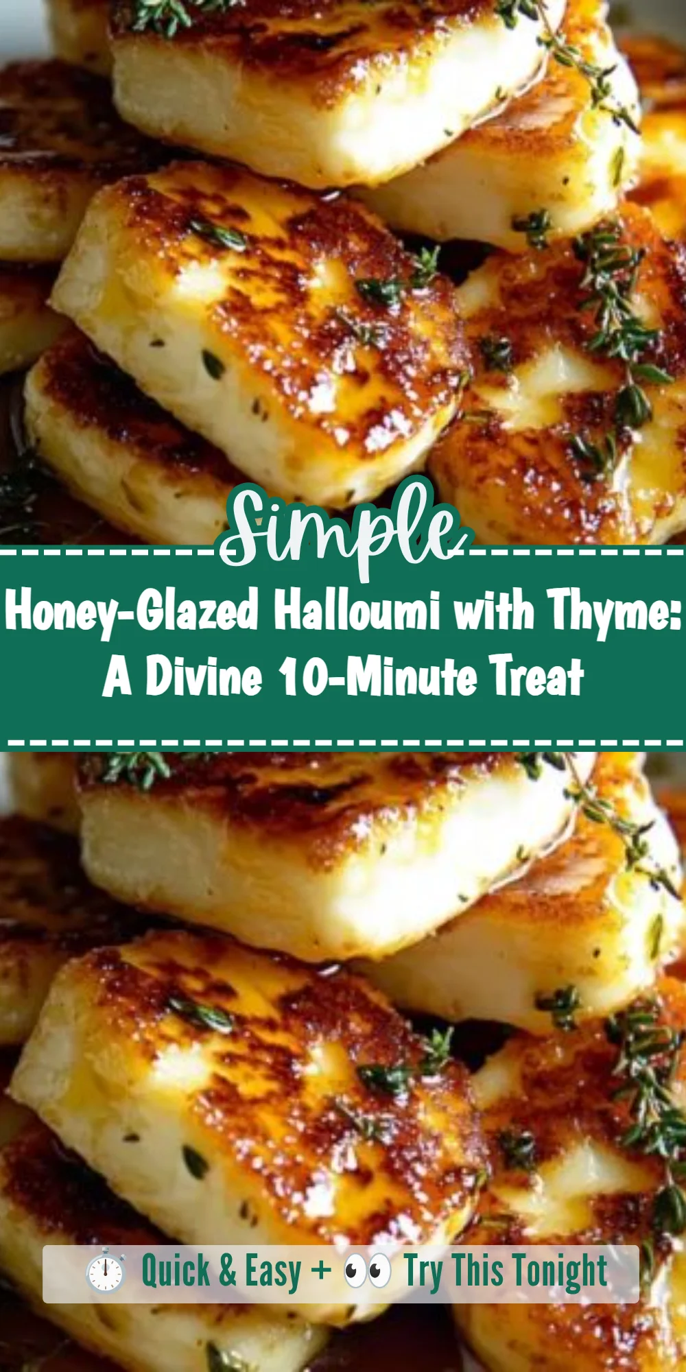 Honey-Glazed Halloumi with Thyme: A Divine 10-Minute Treat
